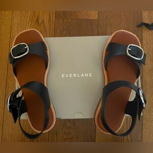 Everlane twin buckle ankle strap sandals (size 6)